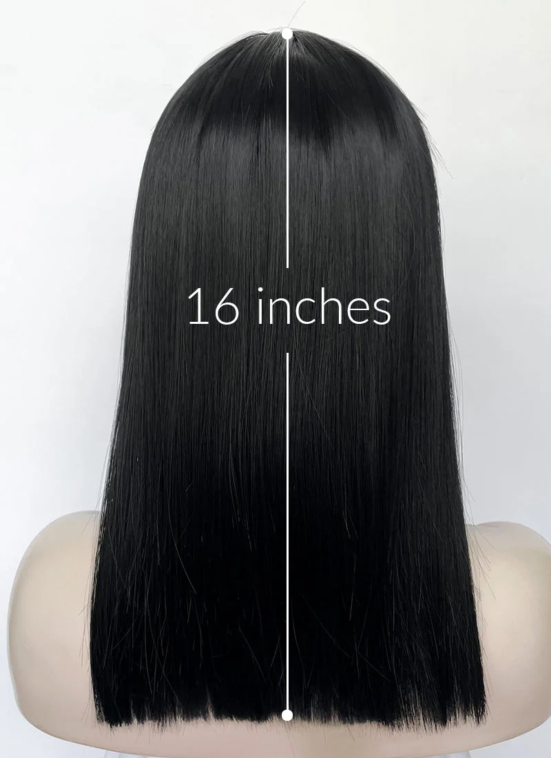Black Straight Synthetic Hair Wig NS573 - Image 4