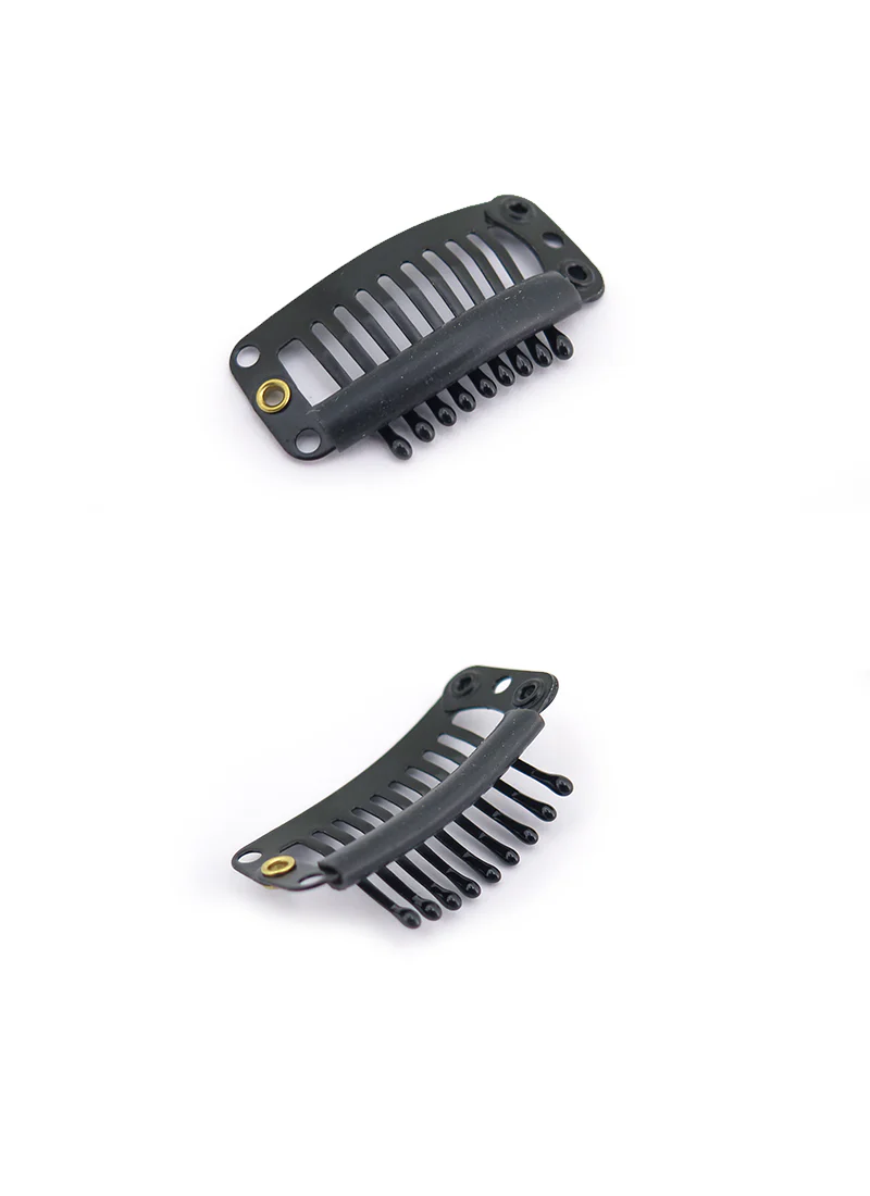 Black / Light Brown / Dark Brown / Cream 9 Teeth Snap Clips - Image 3