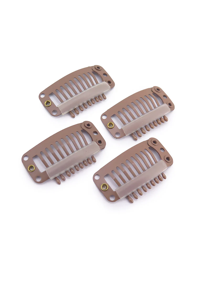 Black / Light Brown / Dark Brown / Cream 9 Teeth Snap Clips - Image 4
