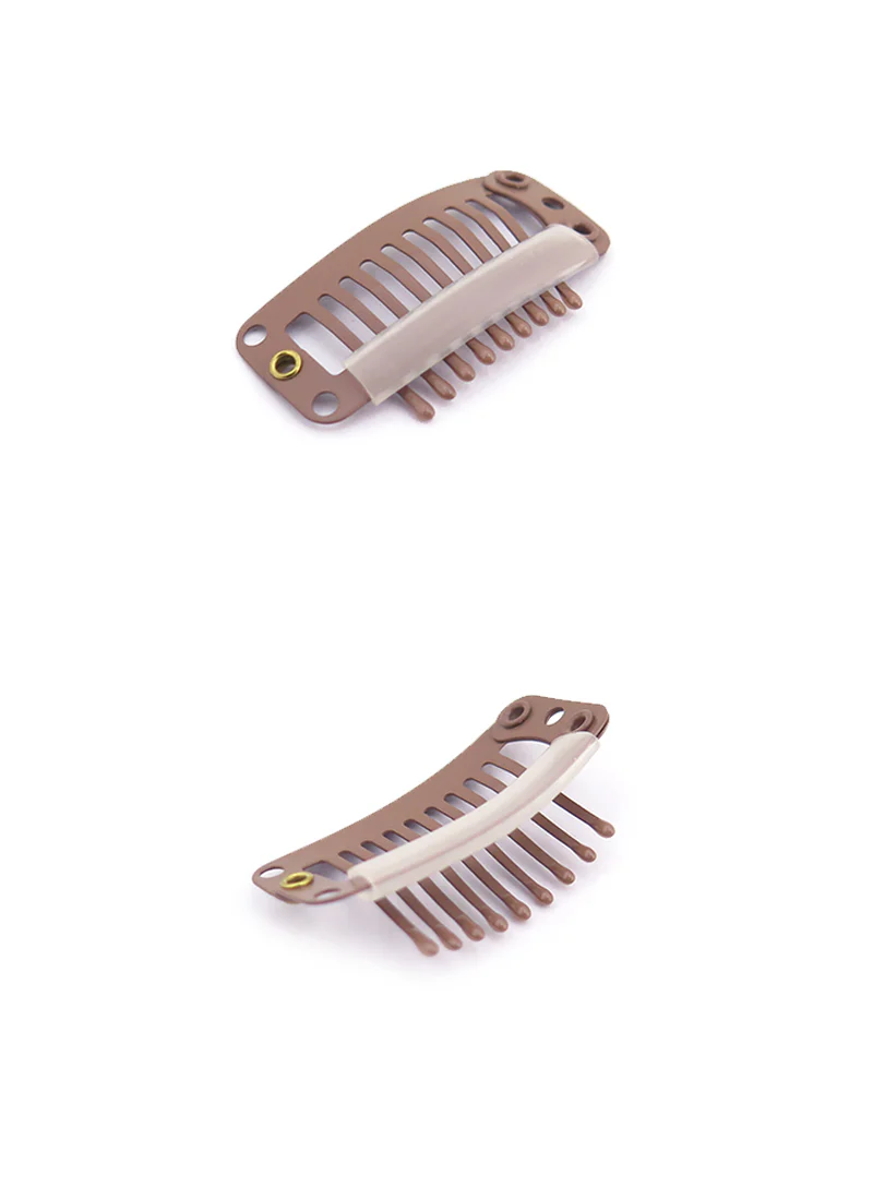Black / Light Brown / Dark Brown / Cream 9 Teeth Snap Clips - Image 5