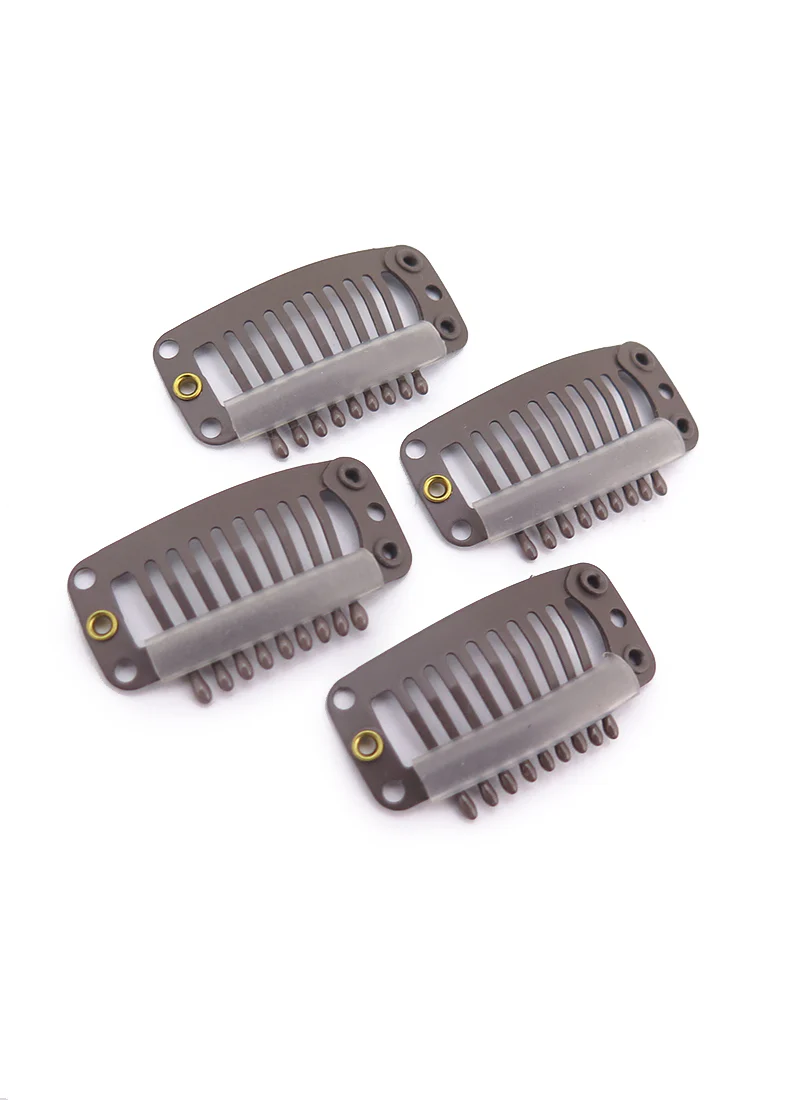 Black / Light Brown / Dark Brown / Cream 9 Teeth Snap Clips - Image 6