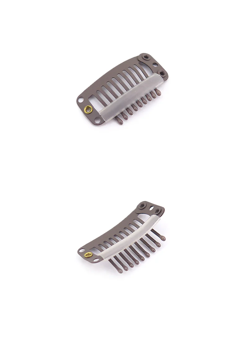 Black / Light Brown / Dark Brown / Cream 9 Teeth Snap Clips - Image 7