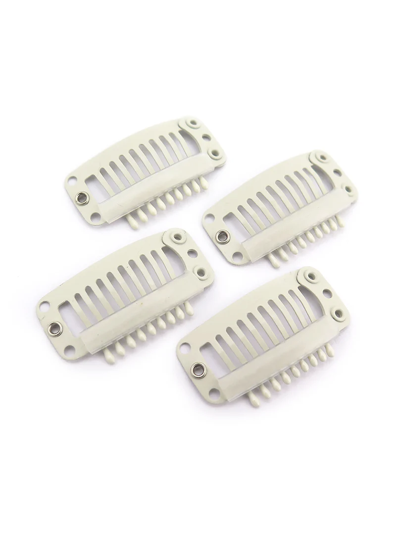 Black / Light Brown / Dark Brown / Cream 9 Teeth Snap Clips - Image 8