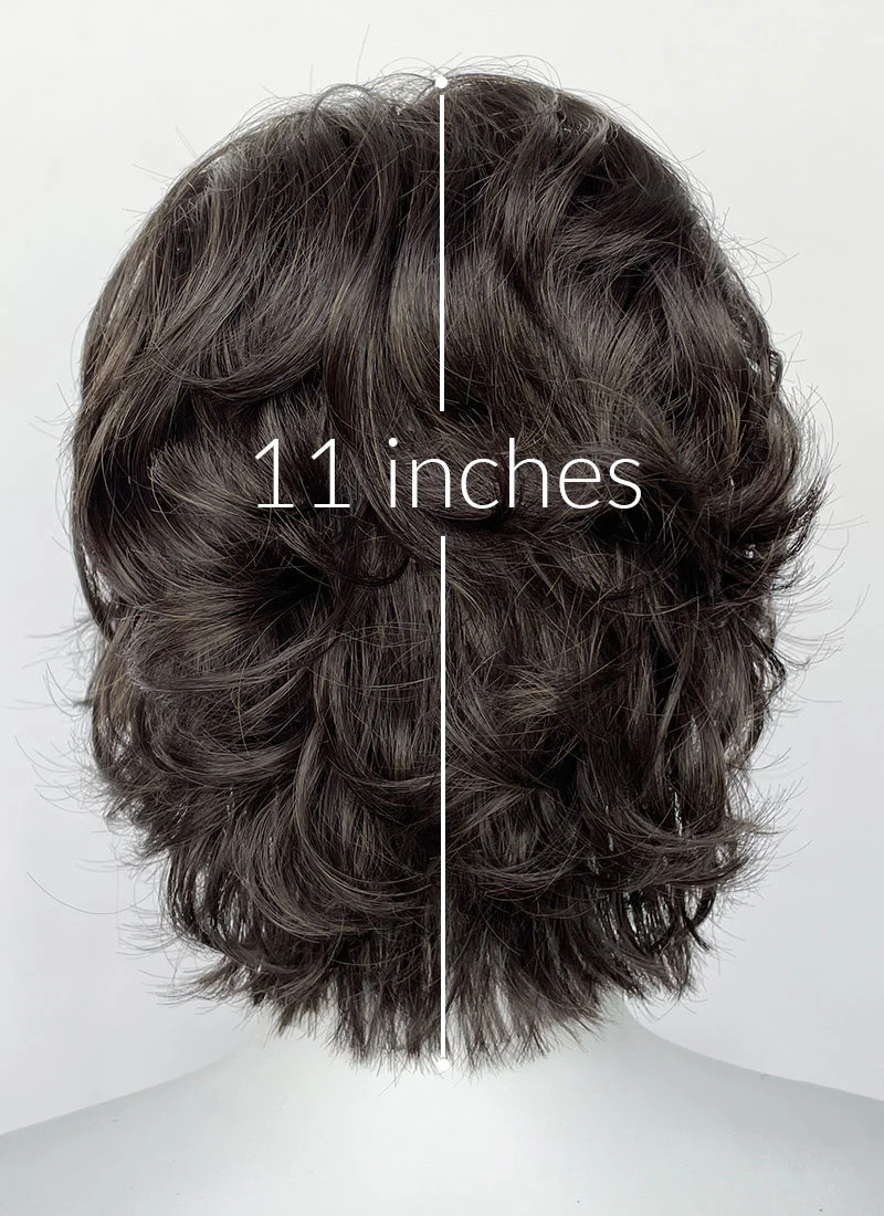 Brunette Shaggy Wavy Synthetic Hair Wig TB1776A - Image 5