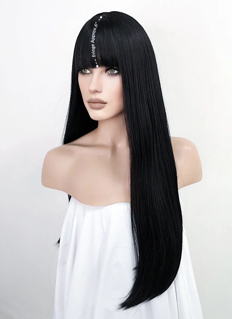 Straight Jet Black Synthetic Wig TBZ871 - Image 6