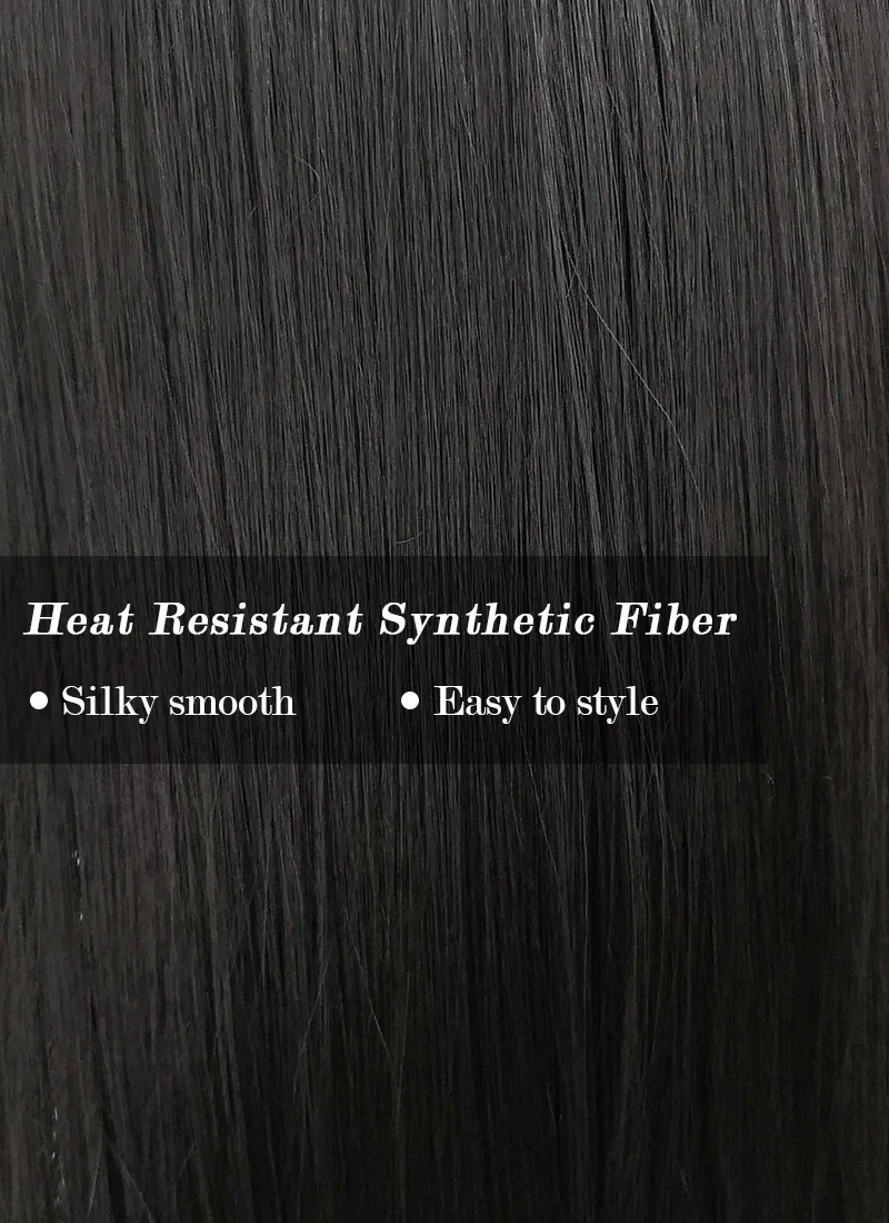 Straight Jet Black Synthetic Wig TBZ871 - Image 8